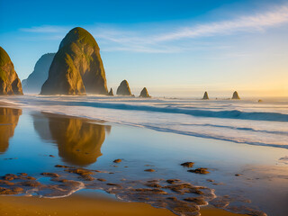 Wall Mural - sunset on the beach