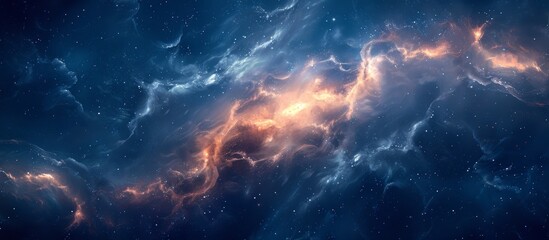 Wall Mural - endless cosmic space adorned with clusters of stars, vibrant nebulas, and distant galaxies
