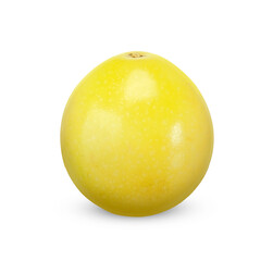 Wall Mural - Yellow passion fruit isolated on white background.