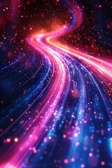 Poster - artificial intelligence generated abstract background with a pattern of light waves.