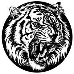 Sticker - Angry Tiger Roaring