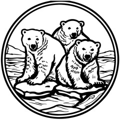 Wall Mural - Arctic Polar Bears