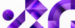 A logo featuring purple and white geometric shapes on a white background, with a color palette of violet, magenta, and electric blue. The design showcases symmetry and patterns in an artistic font