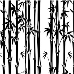 Sticker - bamboo stalks