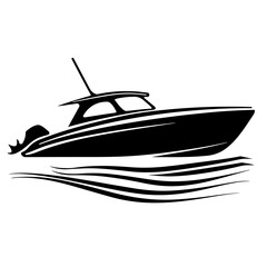 Canvas Print - speed boat