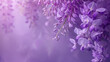 A serene composition of translucent layers in shades of wisteria purple and soft lilac, creating a minimalist background that whispers of the delicate beauty of early summer blooms