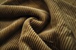 Texture background of velours khaki fabric. Upholstery velveteen texture fabric, corduroy furniture textile material, design interior, decor. Ridge fabric texture close up - generative ai