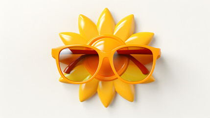 Wall Mural - Sunny icon 3d