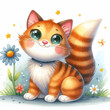 Sweet Cats Clipart Bundle, Cute Cat PNG, Kitten Graphics, Happy Baby Animals, Printable Cartoon Animal, Nursery