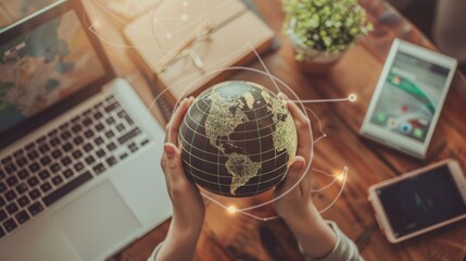World Wide Web Day with copy space