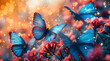 Fluttering Realities: Immersive AR Watercolor with Interactive Blue Butterflies