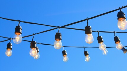 Sticker - Light bulbs hanging from wire