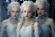 Sparkling Snow Queen: Girls in glamorous Snow Queen-inspired dresses.