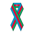 Azerbaijan  flag in ribbon design, Azerbaijan flag vector graphic design