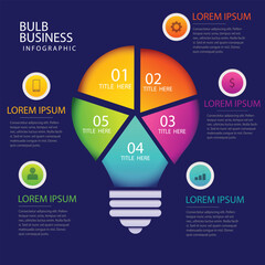 Wall Mural - Infographic, Number 5, Circle, Part Of, Chart