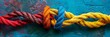 © Otseira - Team rope diverse strength connect partnership together teamwork unity communicate support. Strong diverse network rope team concept integrate braid color background cooperation empower power.