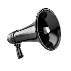 3d megaphone on isolated transparent background