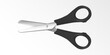 Purple scissors for school, office or workshop 3D icon. Tool for creative work or hobby 3D vector illustration on white