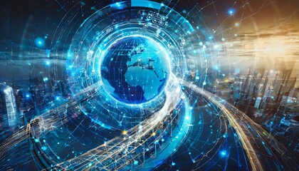 Wall Mural - Digital Evolution: Abstract Background for Technological Advancements Artificial Intelligence Matrix: Abstract Digital Background for Futuristic Concepts