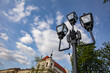 Lantern near monument to Taras Shevchenko in Lviv