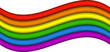  LGBT Pride color 3D Wave Ribbon Banner in Transparent Background. Rainbow colors, LGBTQ Community, Celebration, Euality, Diversity