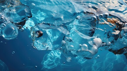 Wall Mural - fresh blue water texture