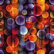 abstract background with circles  with a grain effect applied, generative AI