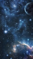 stars in celestial harmony a d illustrated glimpse into the mystical realm of distant worlds
