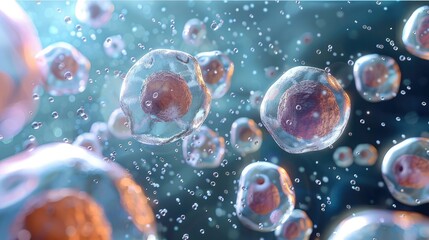 Poster - Cells are constantly dividing. Generative AI.
