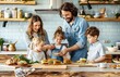 © ProstoSvet - Family Preparing Sandwiches in the Kitchen Together
