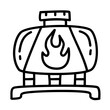 oil reservoir of doodle icon