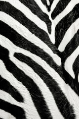 Wall Mural - Black and white zebra stripes texture pattern for bakground