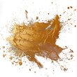 PNG  gold paint strokes and glitter on trasnsparent background.