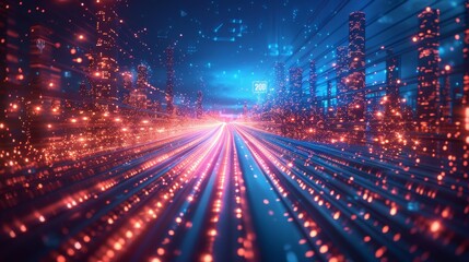 Poster - Fiber optic communication technology.