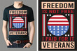 Freedom is not free I paid for it Veterans a creative T shirt design vector .