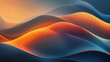 abstract dark blue orange background with waves as wallpaper illustration