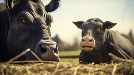 Sticker - black and white cow