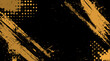 abstract yellow grunge on black background. 