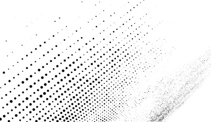 Poster - Black and white dotted halftone background. Grunge real organic vintage halftone vector ink print background

