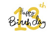 14th birthday greeting card with transparent background