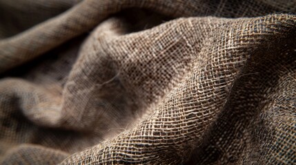 Poster - Brown fabric with a tiny hole