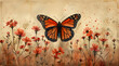Wings of Hope: Watercolor Painting of Endangered Monarch Butterfly with AR Conservation Aid