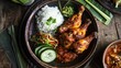 Today s lunch features Ayam Penyet served with Cucumber Suggestions for daily activities