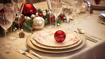 christmas table setting