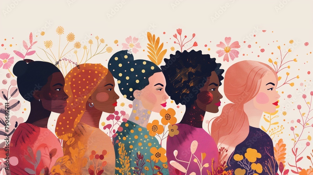 Woman empowerment, showcasing a diverse group of women standing ...