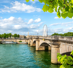 Wall Mural - concorde bridge in paris france
