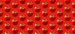 Red tomatoes on red background seamless pattern. AI minimal background.