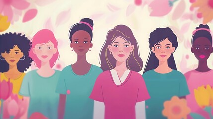 Flat Illustration midwifes and nurse