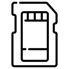 Fototapete - memory card vector icon outline style. perfect use for logo, presentation, website, and more. modern icon design line style