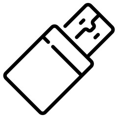 Poster - flash disk and usb vector icon outline style. perfect use for logo, presentation, website, and more. modern icon design line style